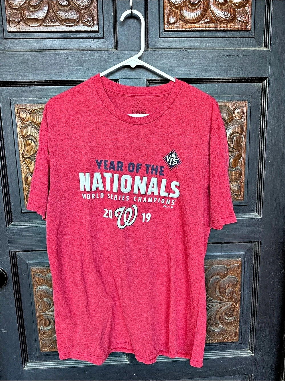 Majestic Washington Nationals 2019 World Series Champions T-Shirt Red
